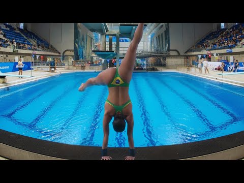 Try Not To Look Away! 😏 The Best Style of Dive in Women's Diving! Ingrid Oliveira's Armstand Dive