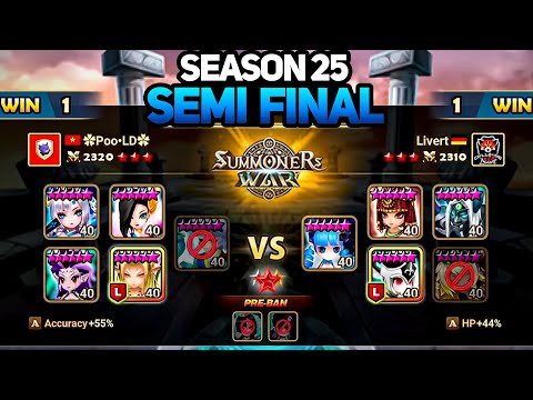 PooLD (Rank 2) vs Livert (Rank 3). Legend Tournament Season 25 in Summoners War