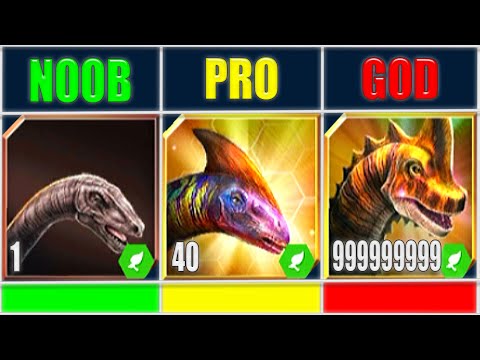 NOOB vs PRO vs GOD BRACHIOSAURUS 999 | JURASSIC WORLD THE GAME