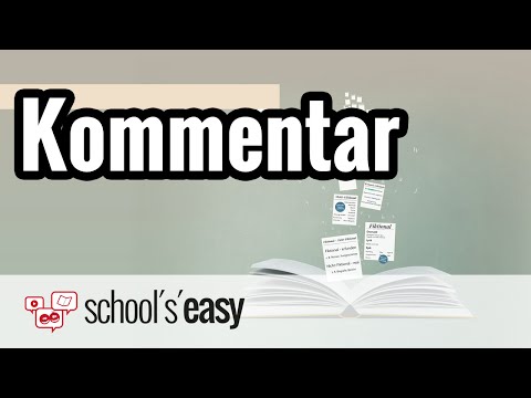 Kommentar - Merkmale - Textsorten unterscheiden