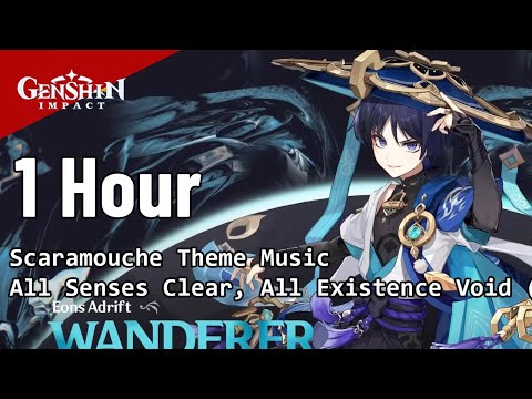 1HOUR Scaramouche Theme Music - All Senses Clear, All Existence Void (KemQuy Remix) | Genshin Impact