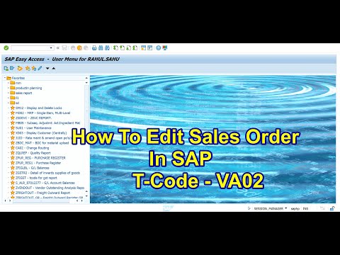 How to Change a Sales Order with VA02 in SAP S/4HANA