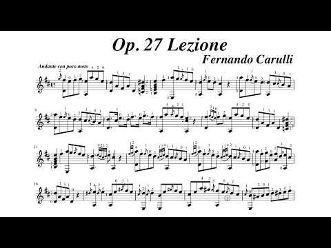 Ferdinando Carulli Op. 27 Lezione Andante con poco moto played by Kiankou