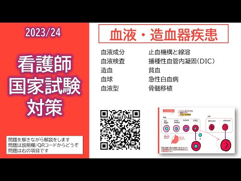 看護学科 2024看護師国家試験対策・血液・造血器疾患