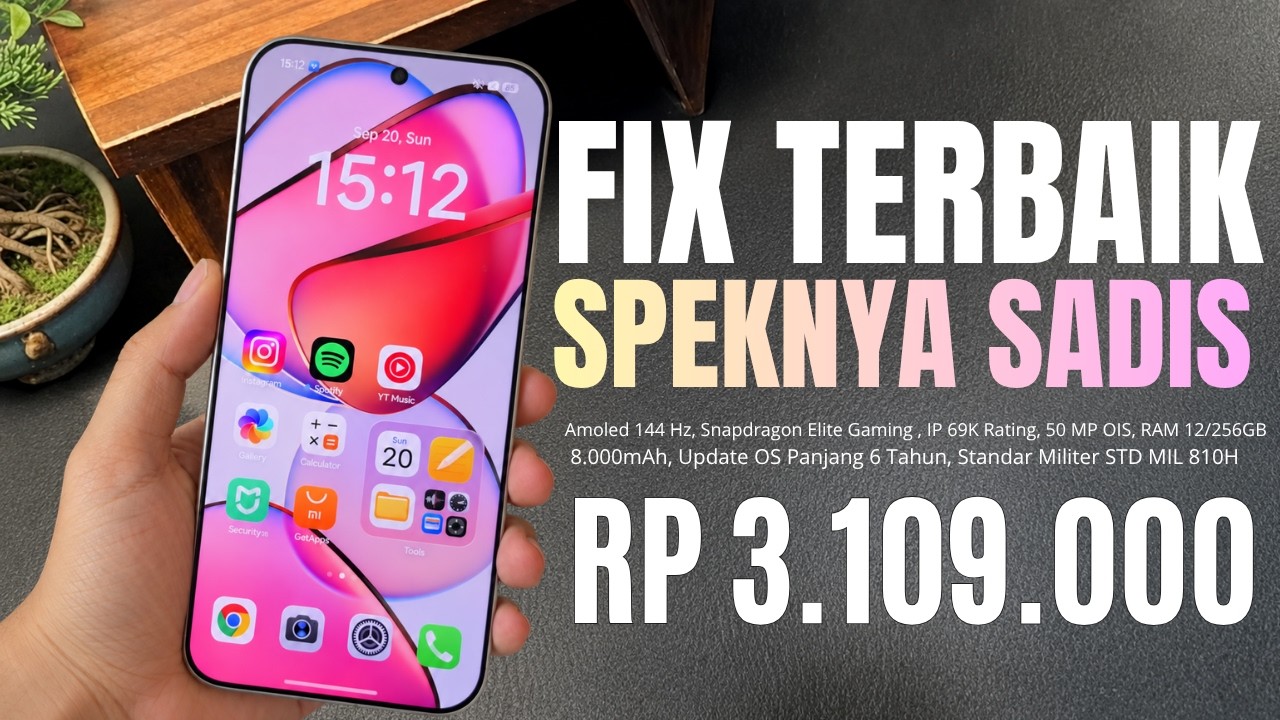 GAK ADA TANDINGAN‼️RAM 12/256 GB, 8.000 MAH - HP 3 JUTAAN TERBAIK DAN TERBARU SEPTEMBER 2026