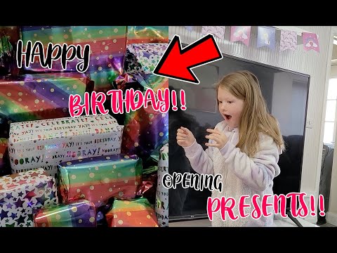 BIRTHDAY MORNING SURPRISE OPENING PRESENTS!!