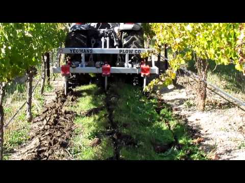 Vineyard subsoiling with a Yeomans plow at Cass Vineyard