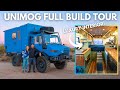 From Military Truck To ULTIMATE DIY Overland 4x4 Camper Unimog Build Tour MUST SEE Interior