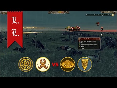 Attila Total War - Online gameplay - 2vs2 Vandals, White Huns vs Huns, Langobards (#40)