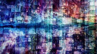 Dark Rainbow Cubes and Faint Glowing Ember Colored Bokeh 4K Moving Wallpaper Background