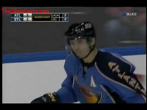 Vyacheslav Kozlov (ATL) vs. Ty Conklin (STL) Shootout November 8, 2009