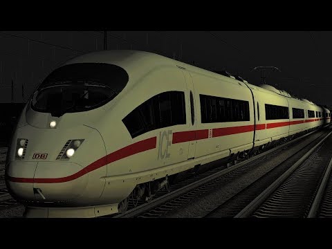 ICE 3 BR 403 Mit fast 300 km/h durch die Nacht Neubaustrecke München - Augsburg Train Simulator 2017