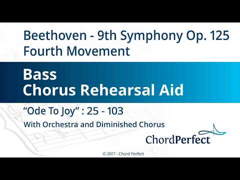 Beethoven's 9th Symphony Op 125 - 4th Movement - Ode to Joy - Bass Chorus Rehearsal Aid