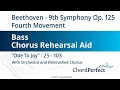 Beethoven's 9th Symphony Op 125 - 4th Movement - Ode to Joy - Bass Chorus Rehearsal Aid