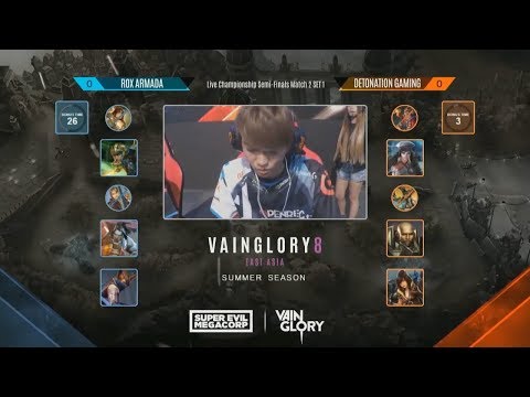 ROX Armada vs Detonation Gaming Game 1 Semifinal | Vainglory 8 EA Summer Championship 2017