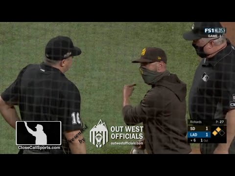 Ejection P3 - Umpire Lance Barrett Ejects San Diego Manager Jayce Tingler During a Pitching Change