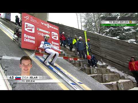 Žiga Jelar inofficial Hill Record 247,5m - Kulm 2023