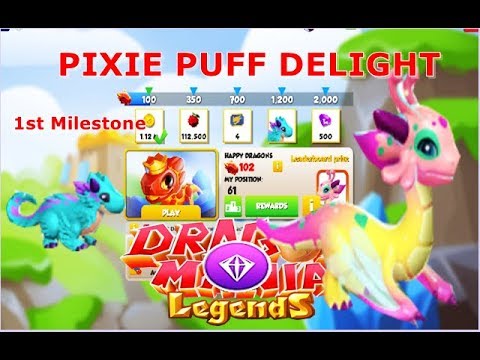 PIXIE PUFF DELIGHT EVENT-Dragon Mania legends | Pixie Dot Dragon | 1st Milestone Complete | HD