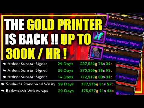 9.2.7: This GOLD PRINTER is BACK for the week! Make up to 300K/ Hr! WoW Shadowlands GoldMaking