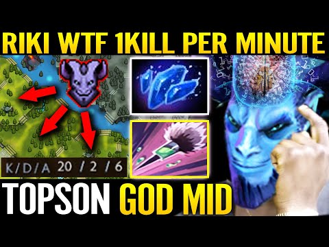 🔥 USE Your Brain To Play RIKI Like TOPSON - WTF 13m GODLIKE MID 1Kill Per Min 7.29 Dota 2 Pro Guide