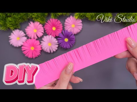 How to make EASY Paper Flowers DIY Paper Craft Ideas Tutorial
