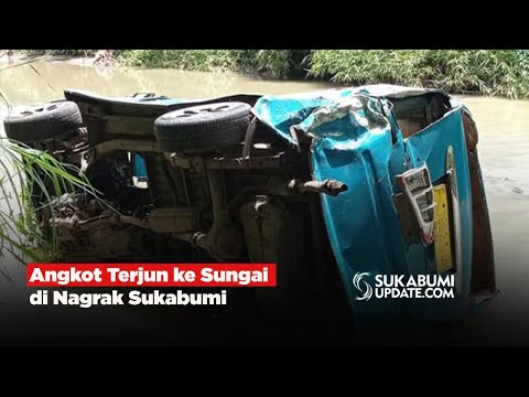 Angkot Terjun ke Sungai di Nagrak Sukabumi