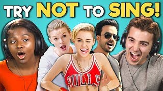 COLLEGE KIDS REACT TO TRY NOT TO SING ALONG CHALLENGE #2