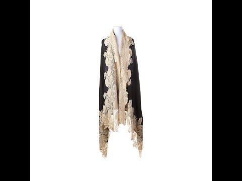 Clever Carriage Company Gold Lace Scarf/Wrap