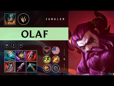 Olaf Jungle vs Jarvan IV - NA Grandmaster Patch 25.22