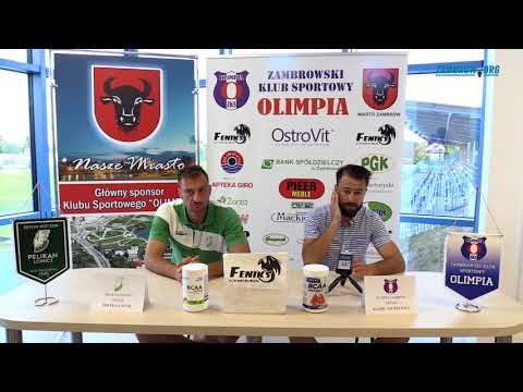 Konferencja prasowa po meczu Olimpia Zambrów vs. Pelikan Łowicz, 09.06.2018 - zambrow.org