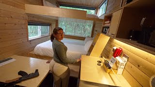 Overnight Alone in a Luxury tiny Cabin