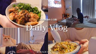 【Vlog】平日夜勤の３日間Vlog✨☘️趣味に時間を取るのは難しい🥲|お手軽自炊記録🍳|