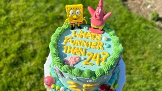 Decorating a SpongeBob cake live | Sweet things by Amy