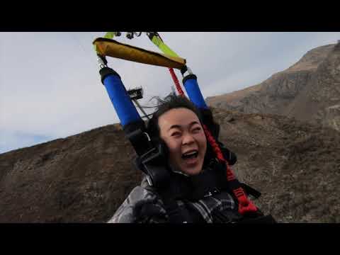 Lana from China does the Nevis Catapult in Queenstown!