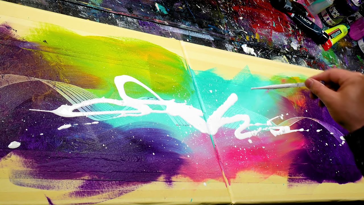 Abstract painting tutorial for beginners by John Beckley Videos