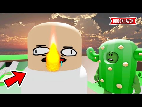 CACTUS VS. THE GIANT FIRE-BREATHING BABY (THING GETS WRONG)! ROBLOX - BROOKHAVEN RP