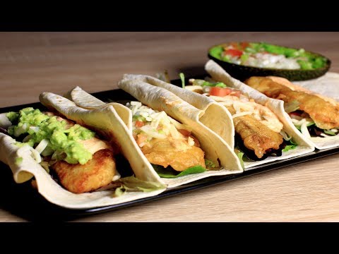Tacos de pescado frito