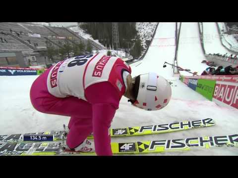 Kamil Stoch - 134,5 m - Lahti 2014 - II seria, WYGRANA [HD]