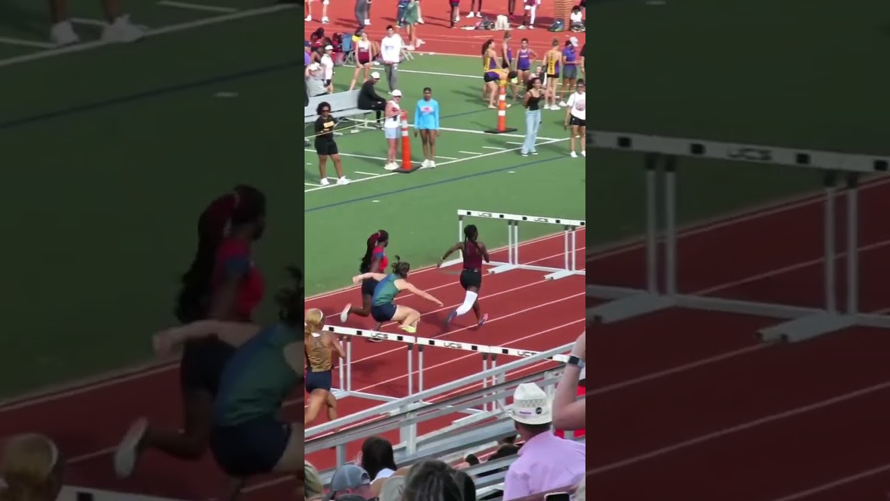 C/O 27 Hurdler Aaliyah Crisp wins double gold at the Texan Twilight Invite running 14.69 (PR of