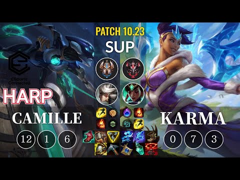 ESC Harp Camille vs Karma Sup - KR Patch 10.23