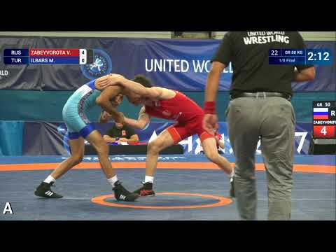 1/8 GR - 50 kg: V. ZABEYVOROTA (RUS) df. M. ILBARS (TUR) by VPO1, 4-1