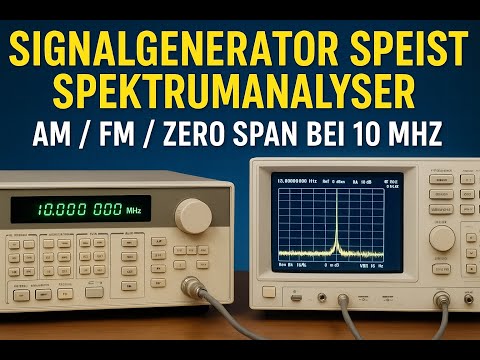 Signalgenerator speist Spektrumanalyser: AM / FM / Zero Span  bei 10 MHZ