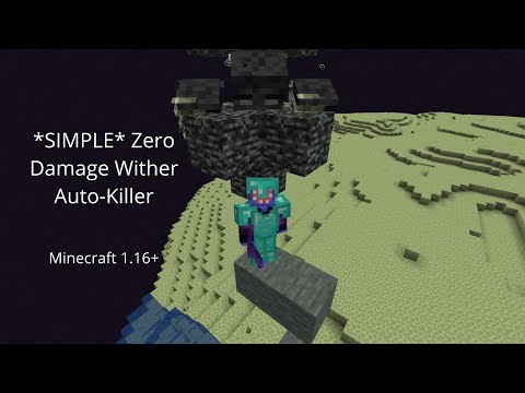 *SIMPLE* Zero Damage Wither Auto-Killer (Tutorial) ; Minecraft 1.16+