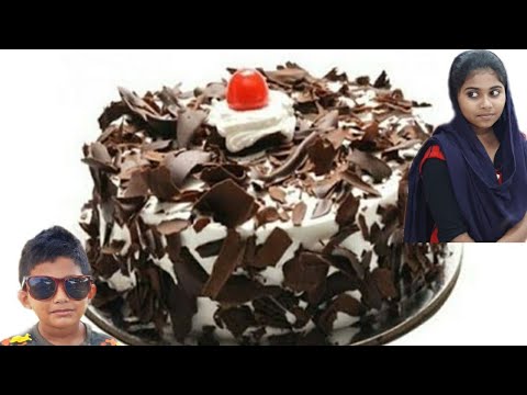 Birthday cake black forest. Shahina's birthday. Easy recipe..