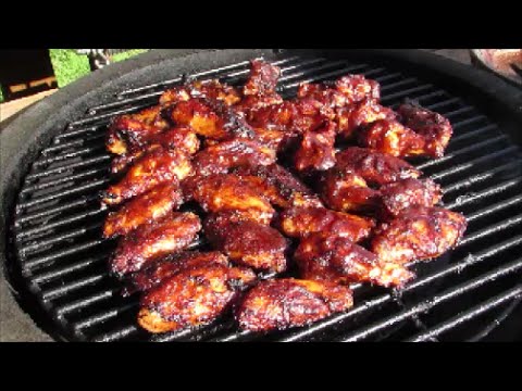 How To Make BBQ Chicken Wings - Honey Bourbon BBQ Grilled Wing Recipe