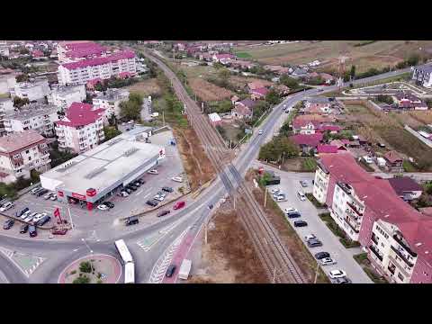 Comuna Apahida - Vedere din Drona - Zona Republicii, Penny,Calea ferata