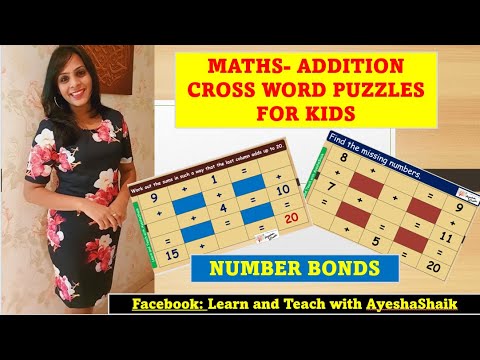 Maths crossword puzzle for kids/ Number bonds/ finding missing numbers - YouTube