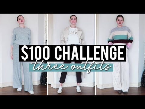 3種經濟實惠的服裝，100元的挑戰賽 (3 Affordable Outfits on a Budget | $100 Challenge)