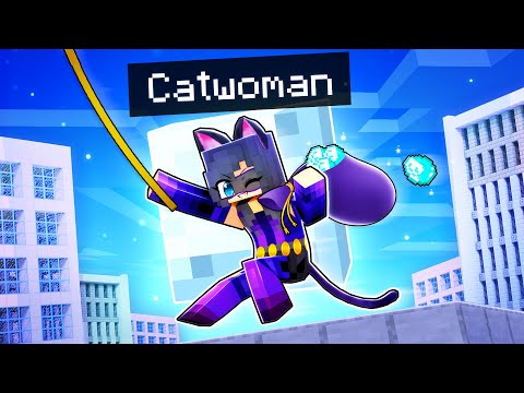 Stealing Diamonds as CATWOMAN In Minecraft!