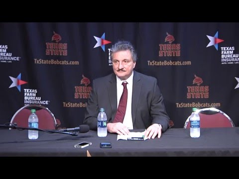 Texas State MBB Post Presser vs. South Alabama - Danny Kaspar